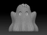 Knitted Ghost With Brain-4