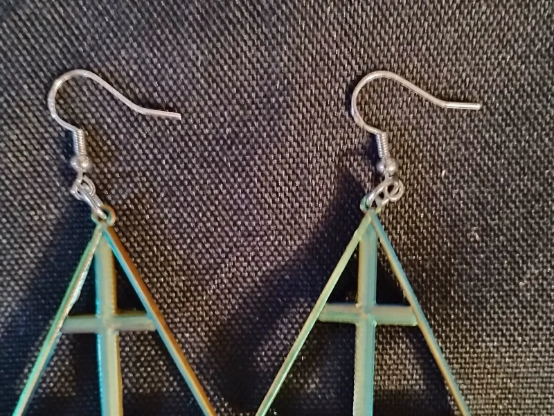 Triangle cross Earrings