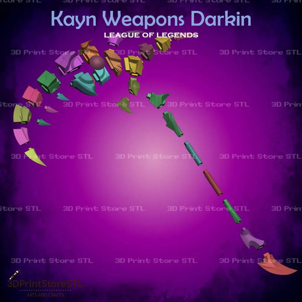 Armas Kayn Darkin Cosplay League of Legends - Archivo STL