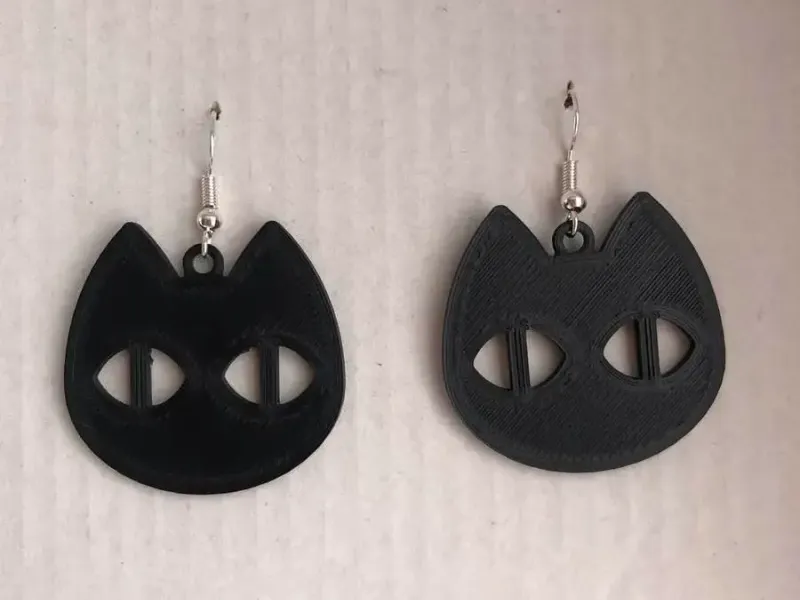 Earring Cat pendant aros gato