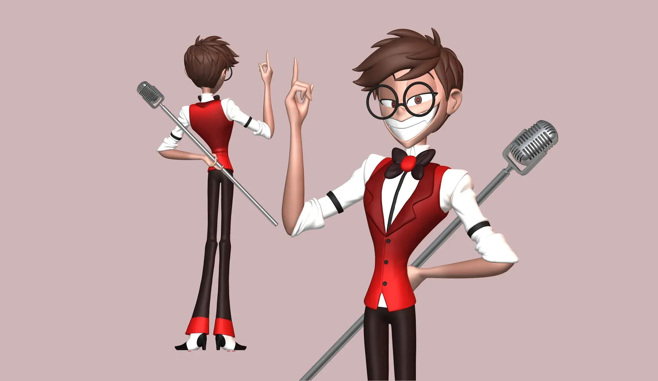 Alastor Human Hazbin Hotel Ficheiro STL e 3MF para impressão 3D