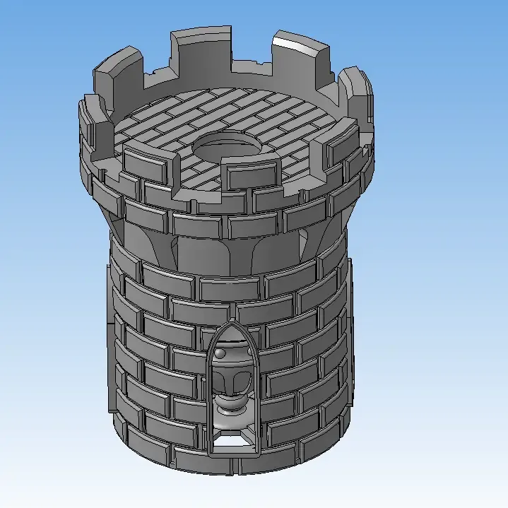 A tower with a collecting bowl inside