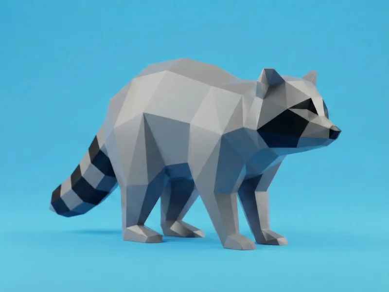 #26 | raccon lowpoly