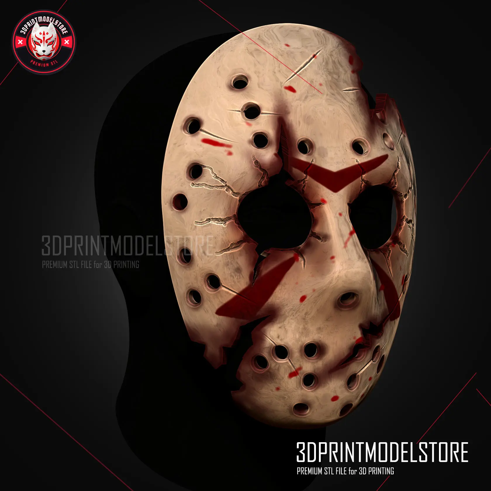 Masca lui Jason Friday The 13th Broken Halloween 3D Print Model
