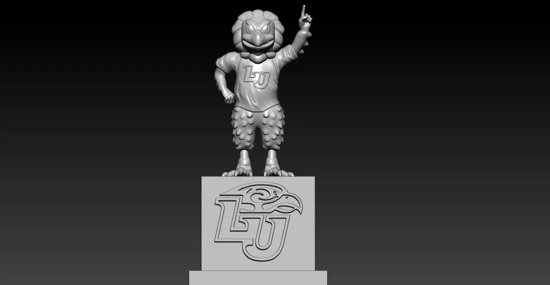 NCAA - LIBERTY FLAMES FOOTBALL MASCOT STATUE - AMERICAN FOOT
