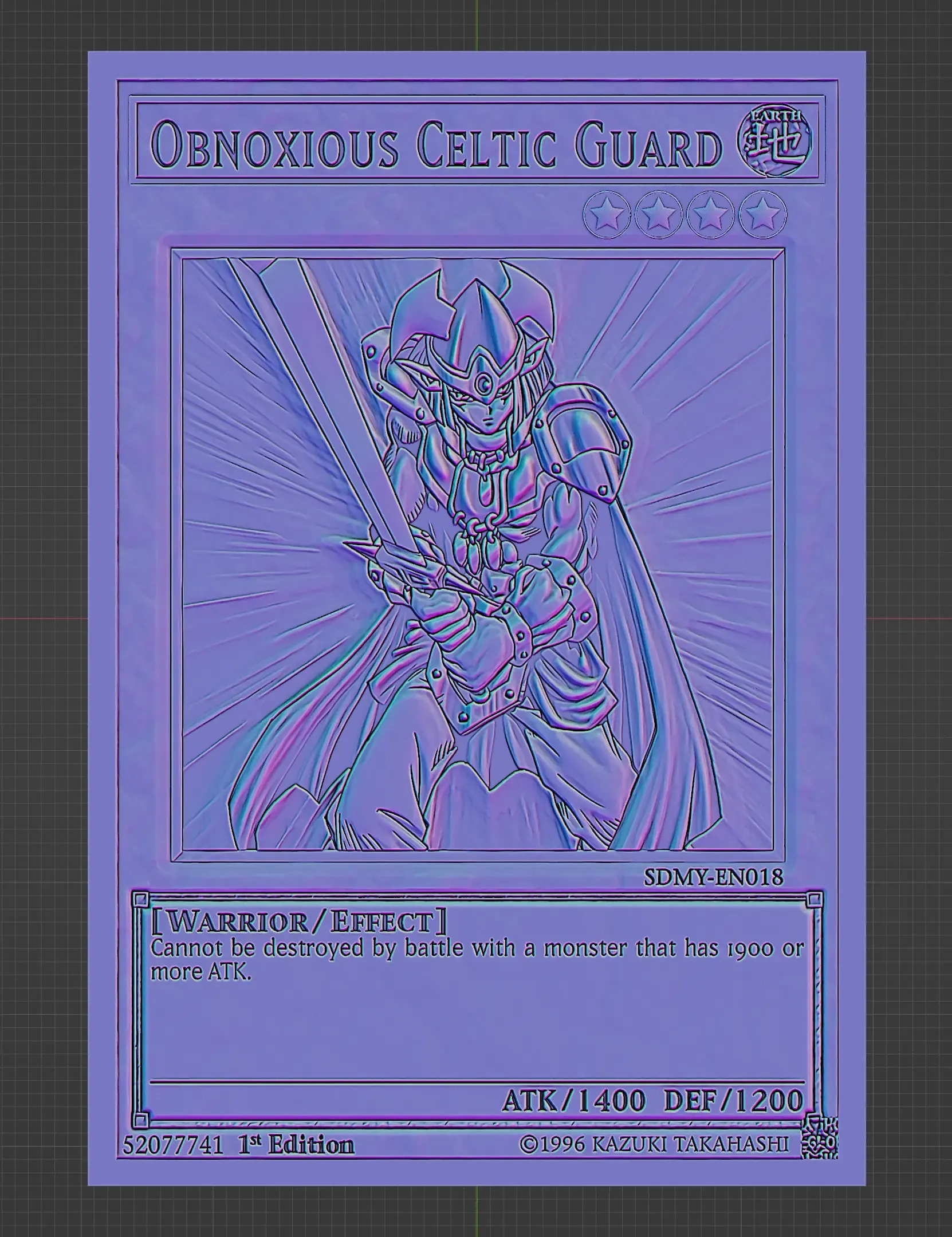 obnoxious celtic guard - yugioh