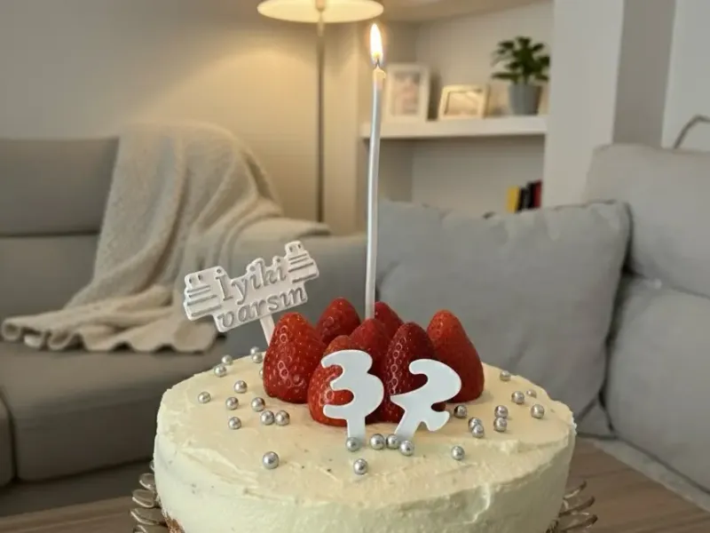 Decorações de topper de bolo de aniversário números 32, 23