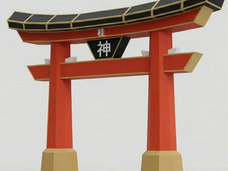 Low Poly Torii Gate