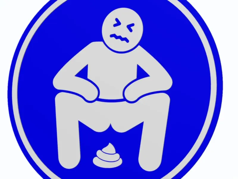 Shitting Man - Traffic Sign Allowed - Wall Art