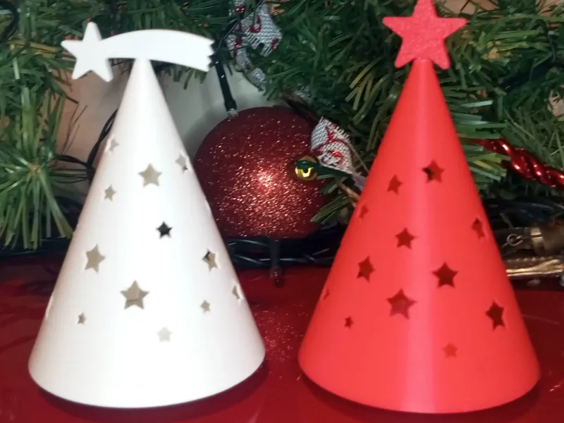 albero con stelline/portacandela batteria