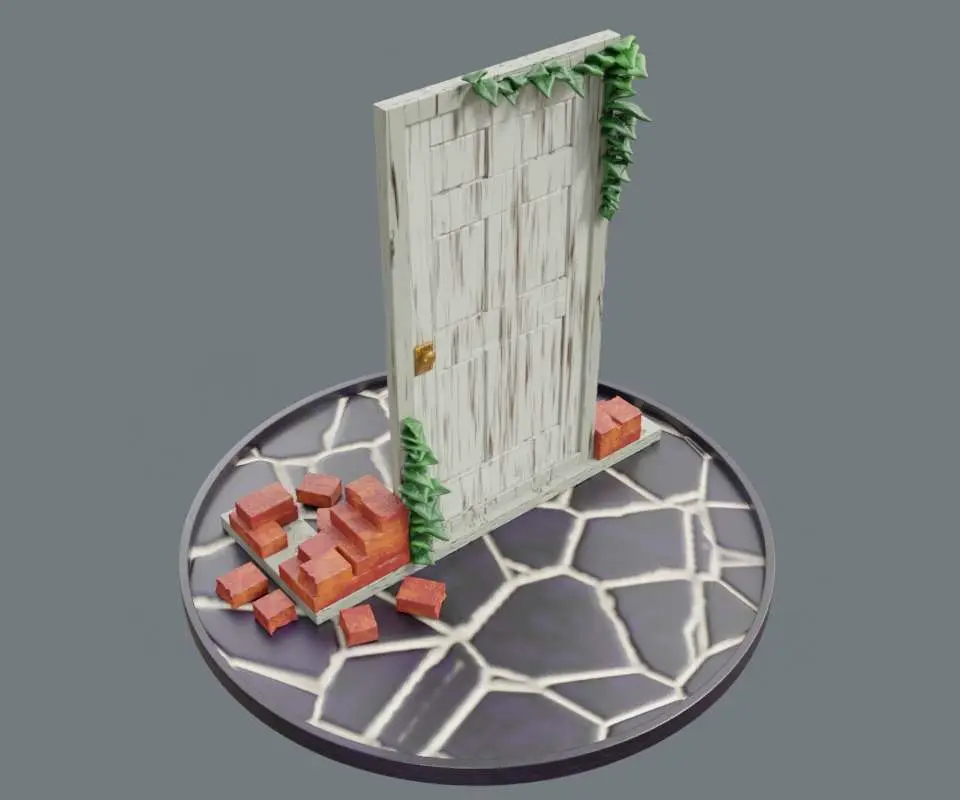 Suzume Portal Door Diorama Miniatura Fan Art