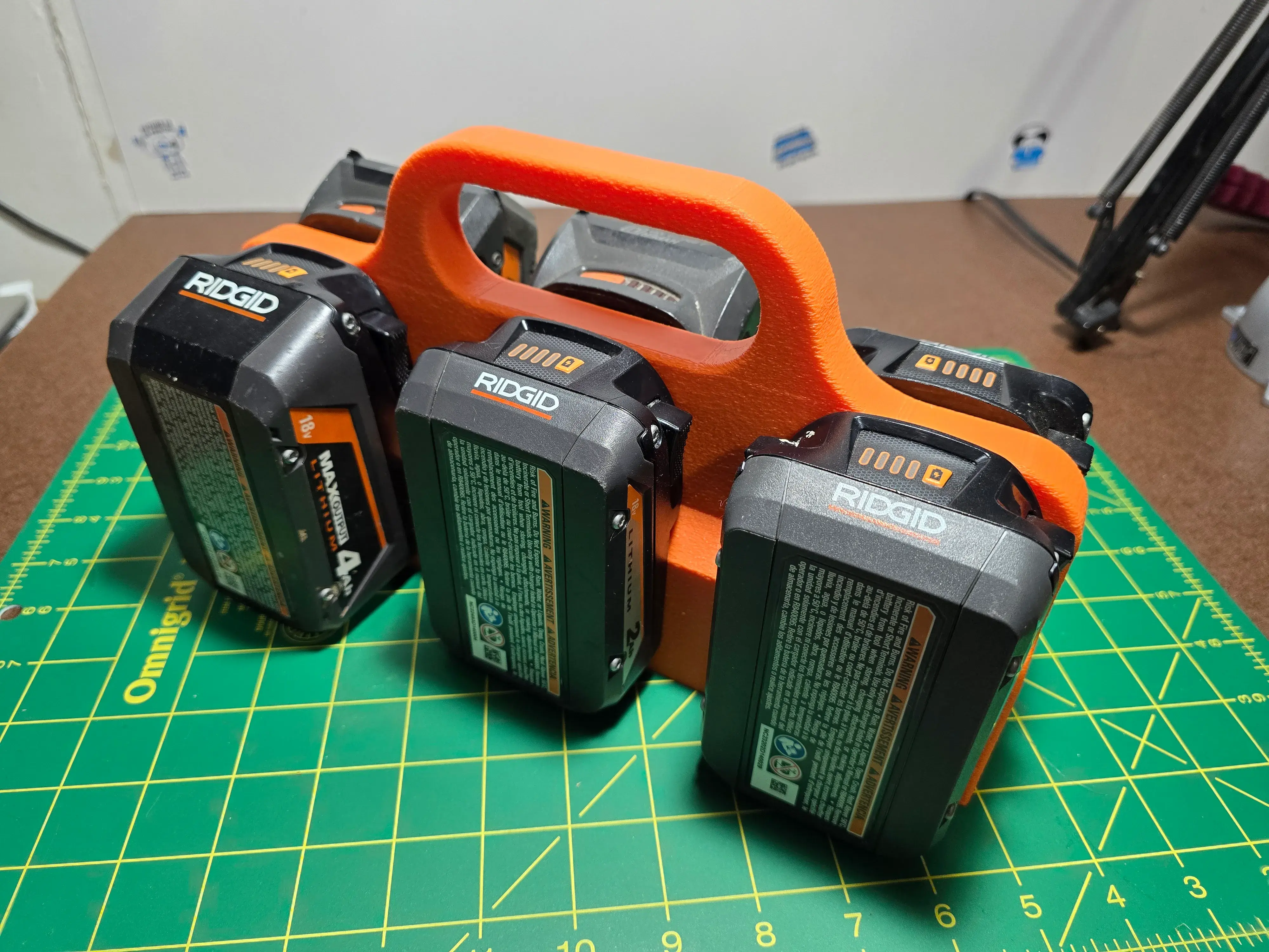 Ridgid 6 Battery Caddy - Carrier, Holder, Storage for Ridgid