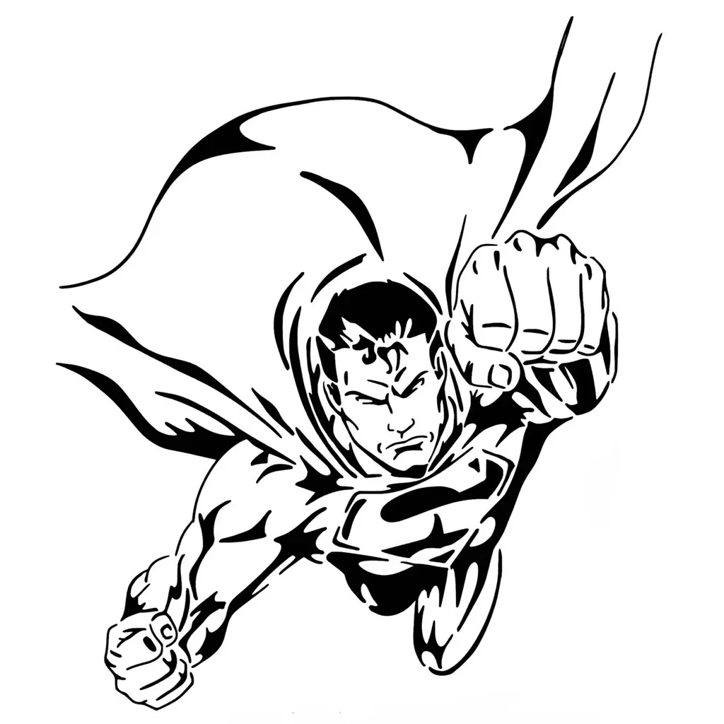 Superman stencil 5