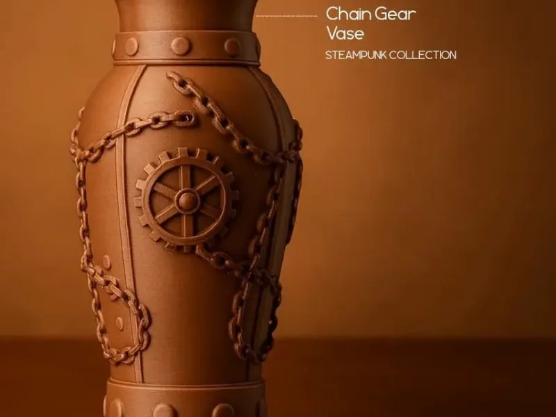 Chain Gear Vase — Steampunk Collection