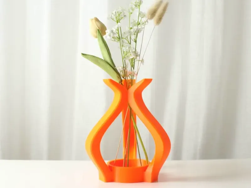 トリアリィ花瓶 STL 3Dプリントファイル、インテリア花瓶