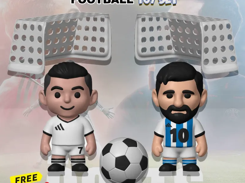 Messi gegen Ronaldo - Fußball - Fußball-Spielzeugset