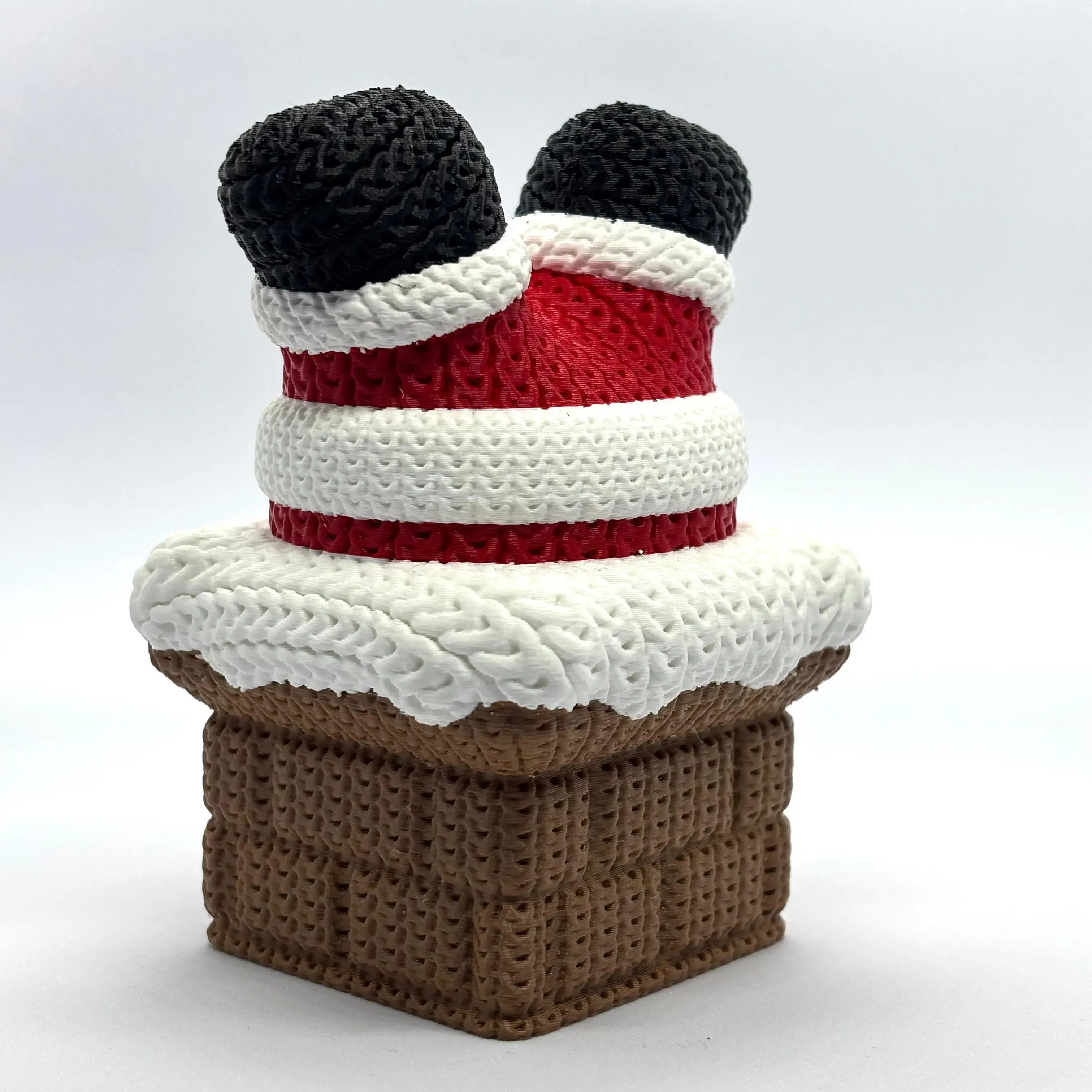 Knitted Santa In Chimney
