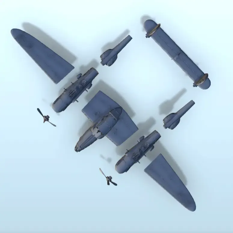 Lockheed P-38 '' Lightning '' - WW2 Terrain plane aircraft