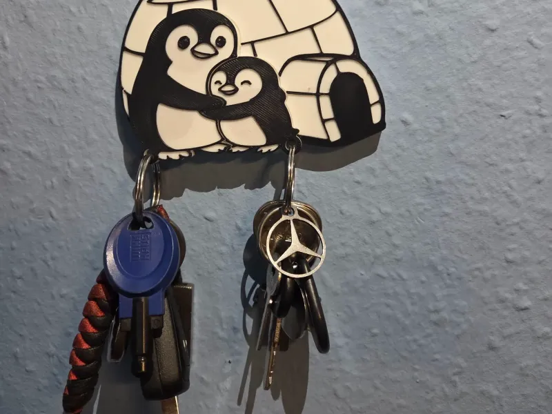 Süßer Pinguin-Partner-Schlüsselanhänger Magnetisch