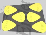3D Printed Guitar Picks – Variety Pack (6 Thicknesses)-1