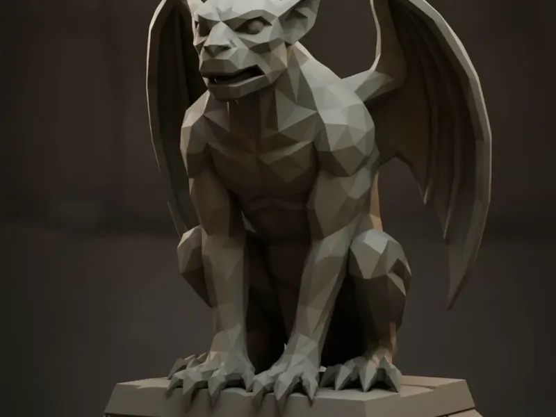 Stone Gargoyle - Guardian lowpoly