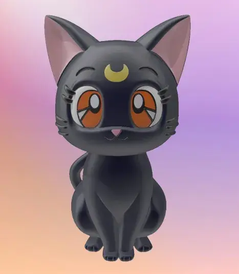 Characters & Creatures STL Download - cat moon sailor moonby Prinlab3d