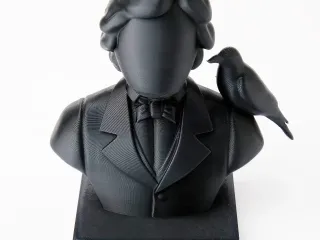 The Raven and the Poet – Edgar Allan Poe Bust