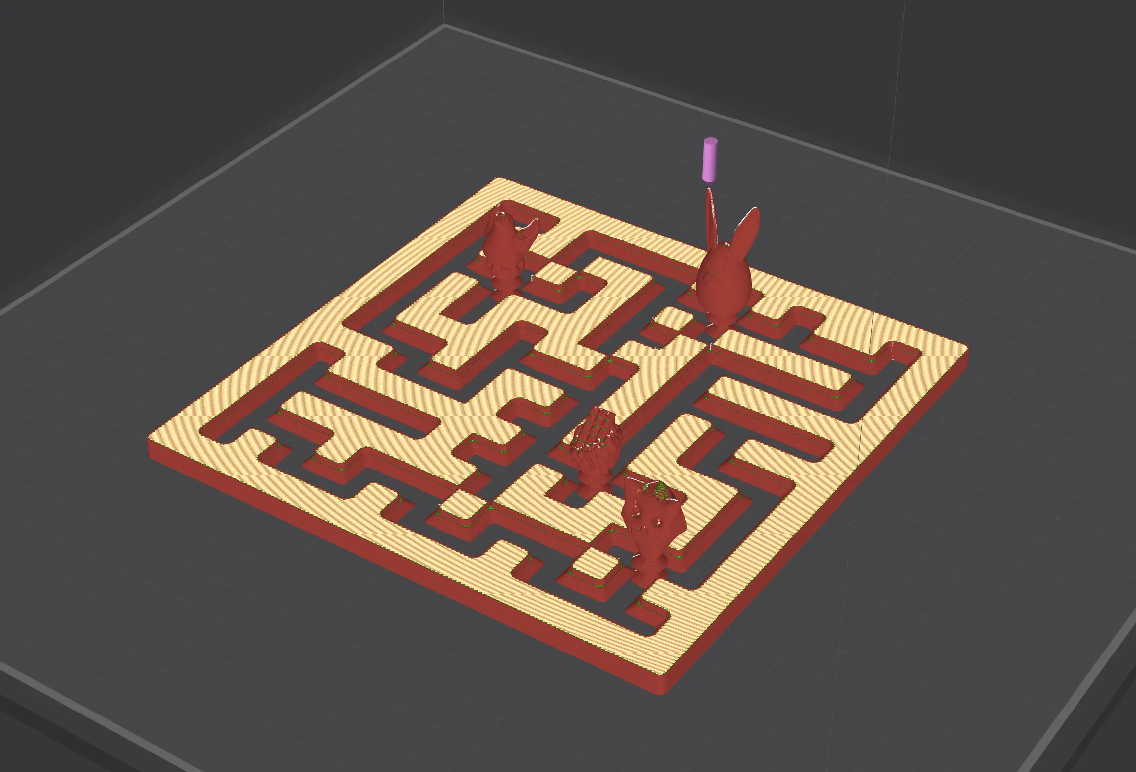 Multiplayer Dungeon Maze with EASTER sliding pawns