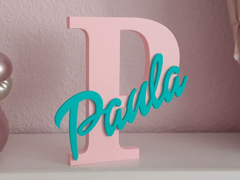 INICIAL P CON NOMBRE PAULA