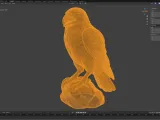 Raven Statue STL File – Gothic Crow Sculpture for 3D Printing-4