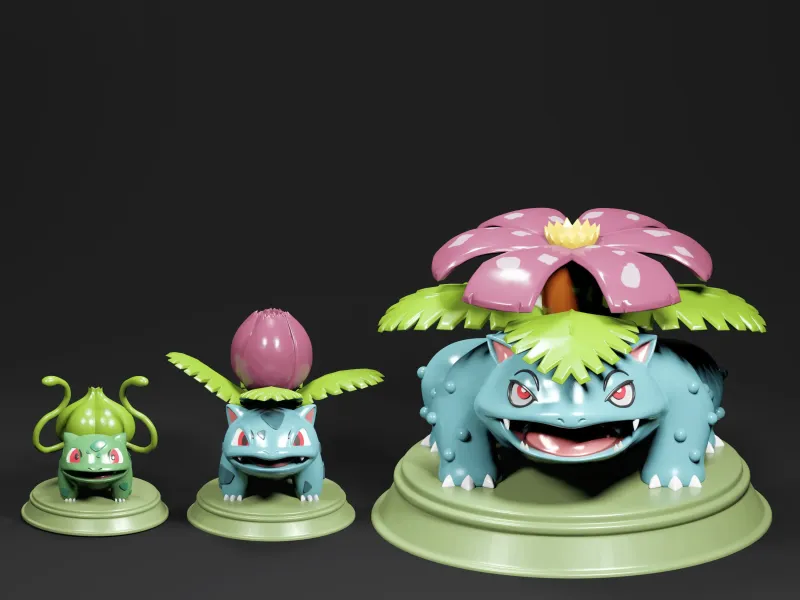BULBASAUR - VENASAUR - IVYSAUR EVOLUTION COMPLETE
