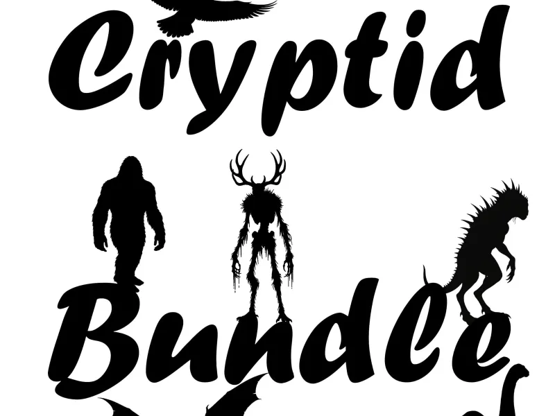 Cryptid 3D Print Bundle – Bigfoot, Mothman, Nessie