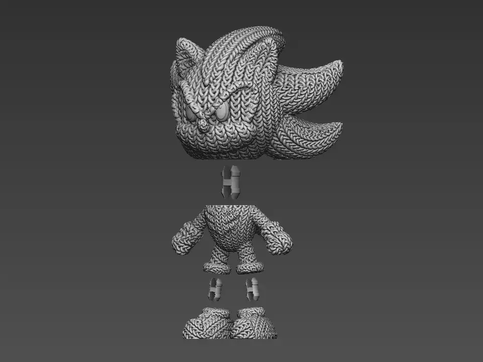Shadow the Hedgehog Knitted - Crochet - Sonic