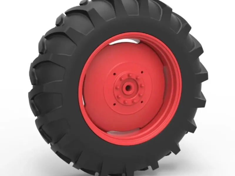 Rear wheel of Vintage Pulling tractor Version 2 Scale 1:25