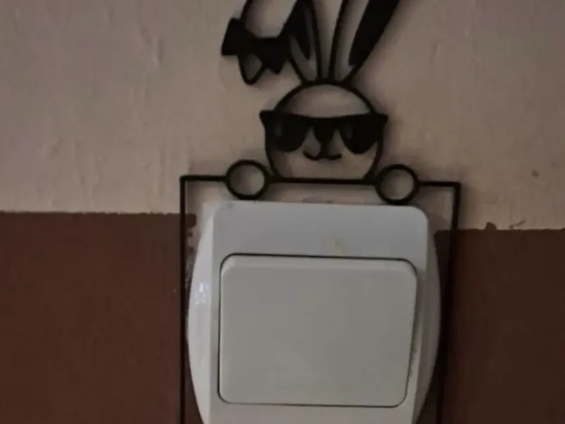 Bunny girly lamp switch decoration