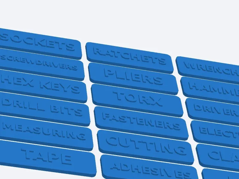 Universal Toolbox Labels