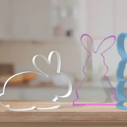 Silhuetas Coelhos da Páscoa decor