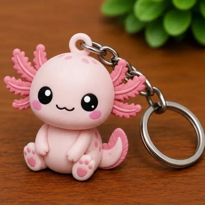 Llavero Axolote Kawaii
