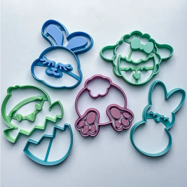 Jeu d'emporte-pièces de Pâques pour biscuits fondants et pâte à modeler sensorielle