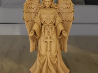 Christmas Angel Nativity Figure STL 3D Print File