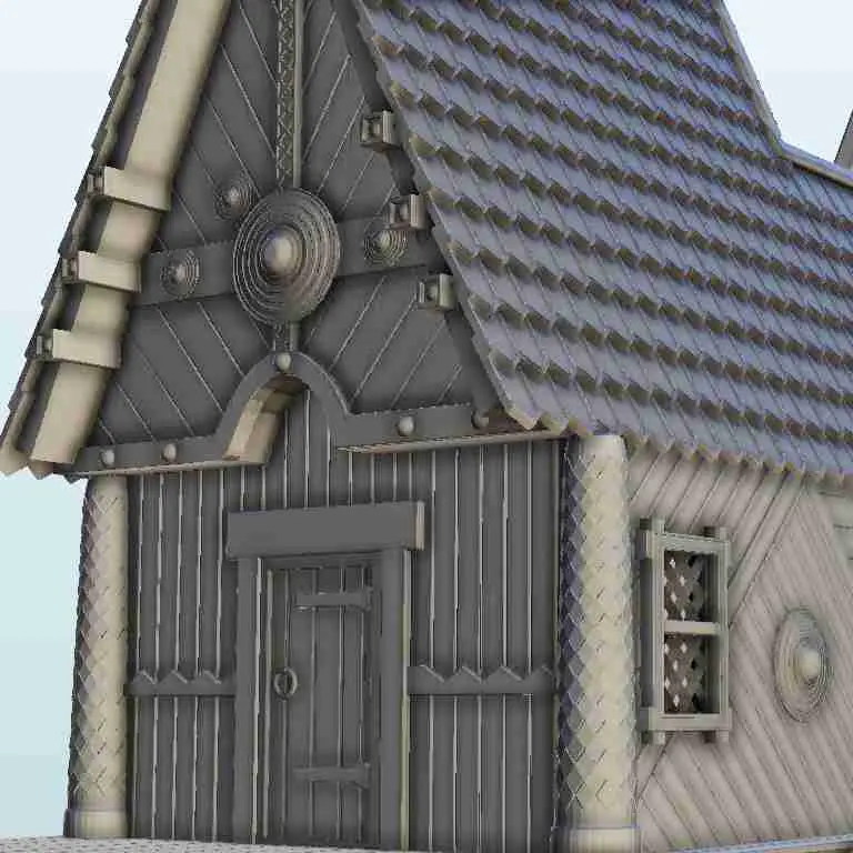 Viking house on stilts - scenery medieval miniatures warhamm