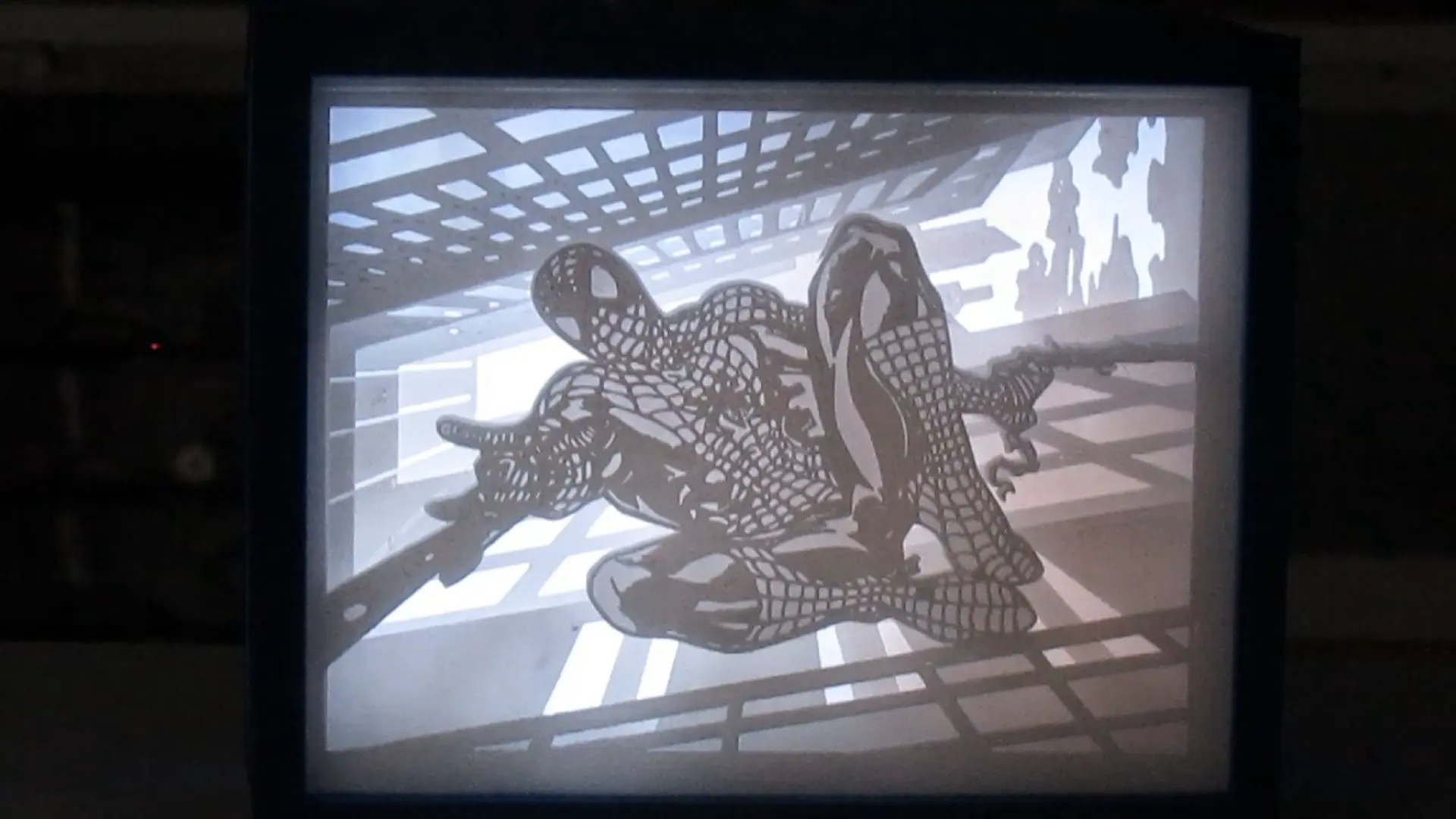 spiderman lightbox (shadow box)