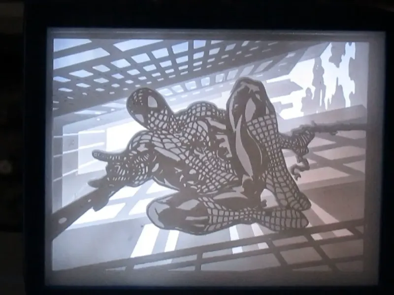 caja de luz spiderman (caja de sombras)