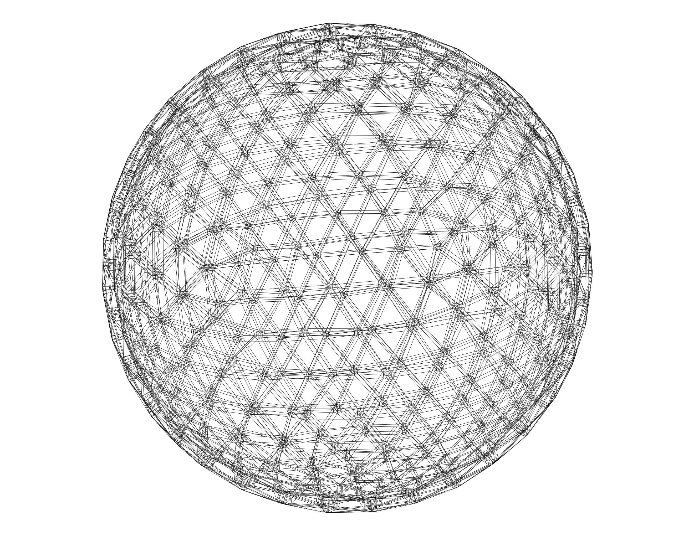 Wireframe Shape Frequency Geodesic Sphere