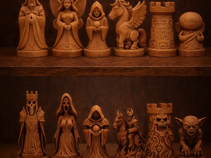 chess set "Light vs Darkness" 