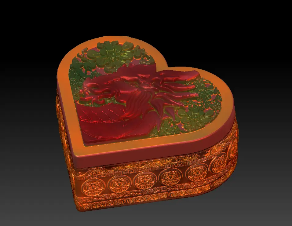 VALENTINES DAY HEART DRAGON GIFT BOX