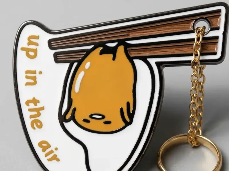 Gudetama "Up in the Air" Lazy Egg Keychain

