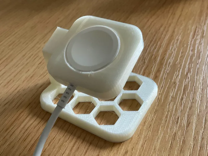 Apple watch charger stand, hex
