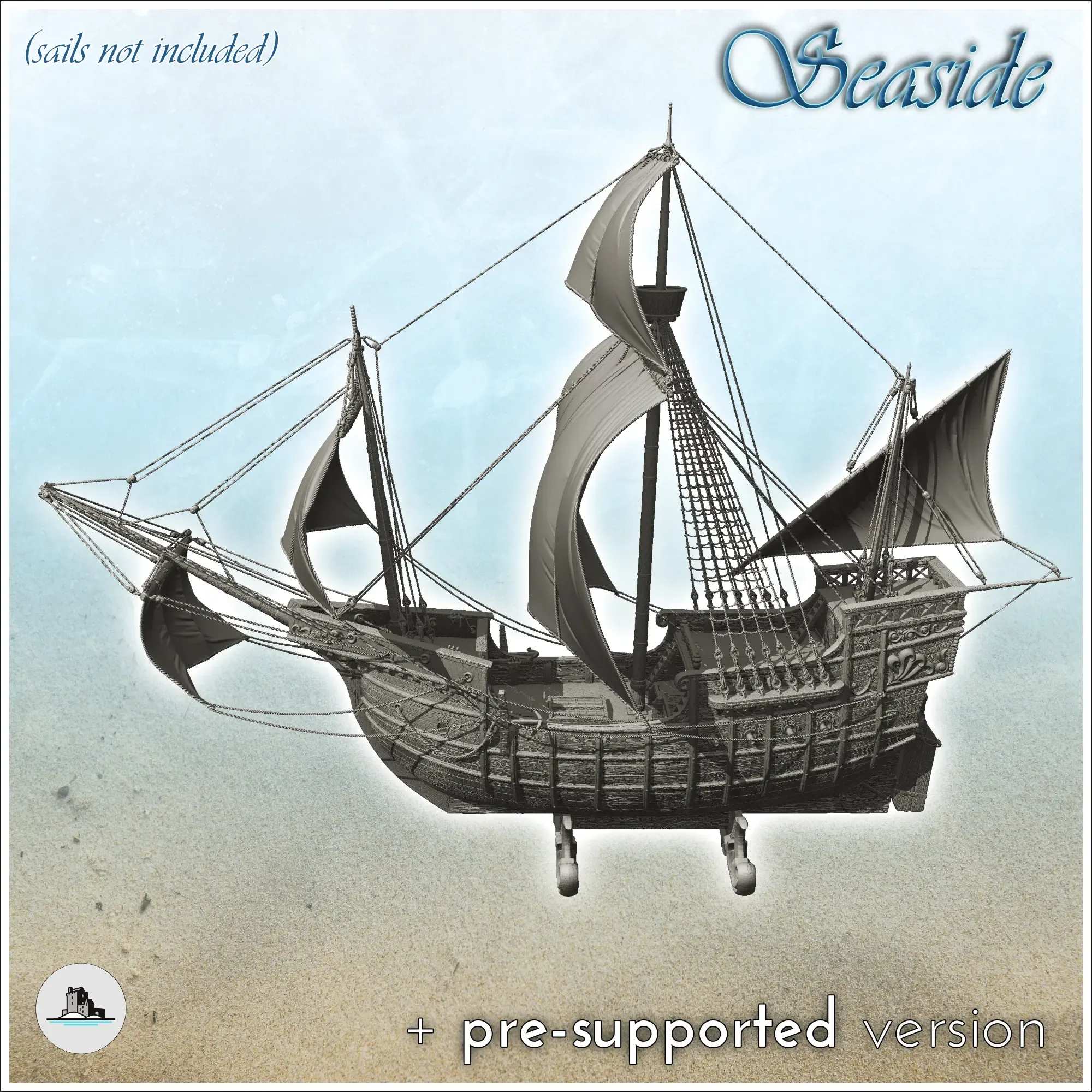 Sail boat Caravel (3) - Pirate Jungle Island Beach Piracy