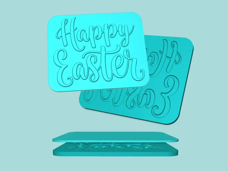 Happy Easter - Phrase Mold - Maker Template